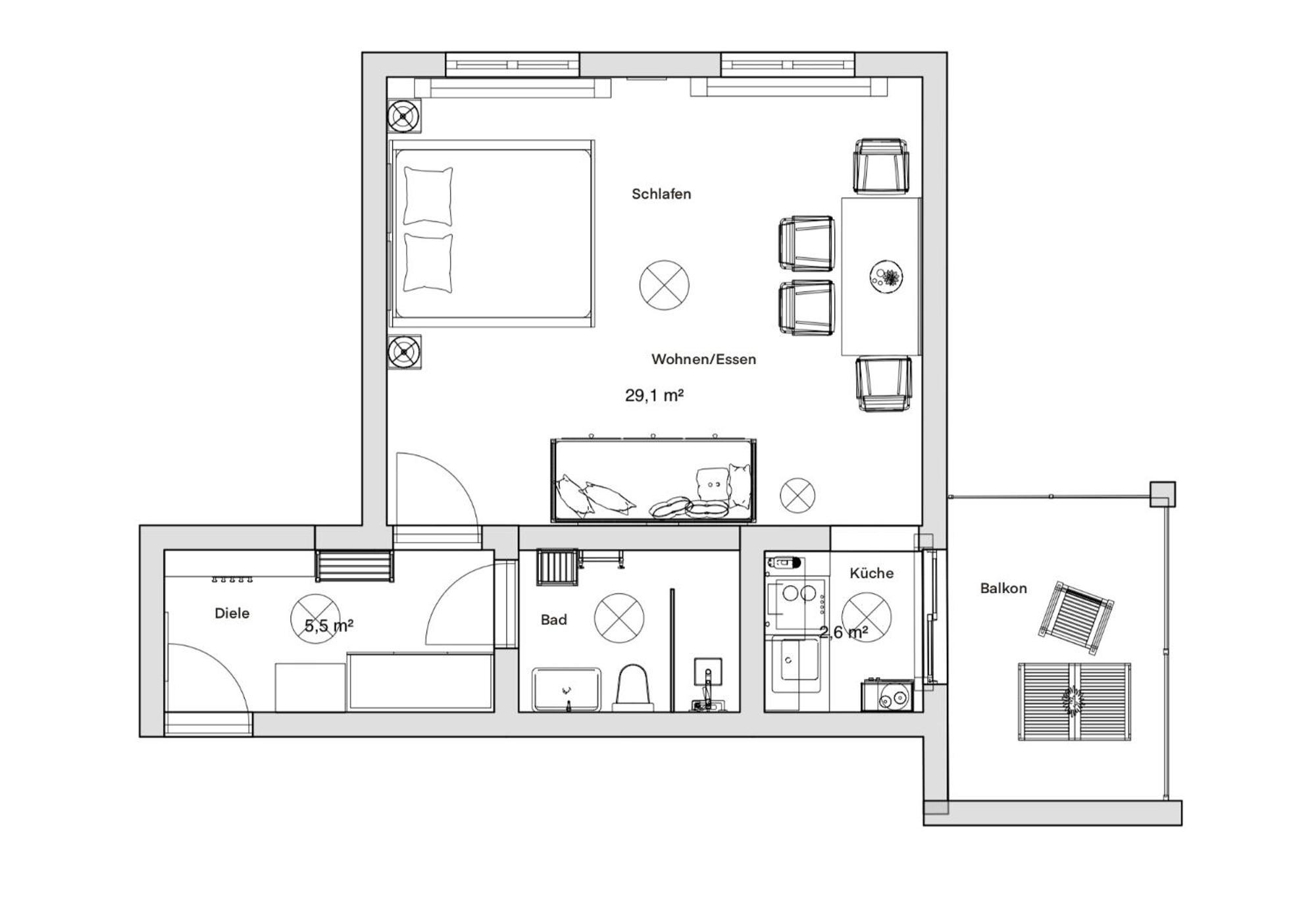 Pineapple Studio-apartment Am Zwinger Dresden